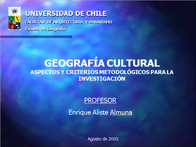 Plantilla Universidad de Chile - Geografía